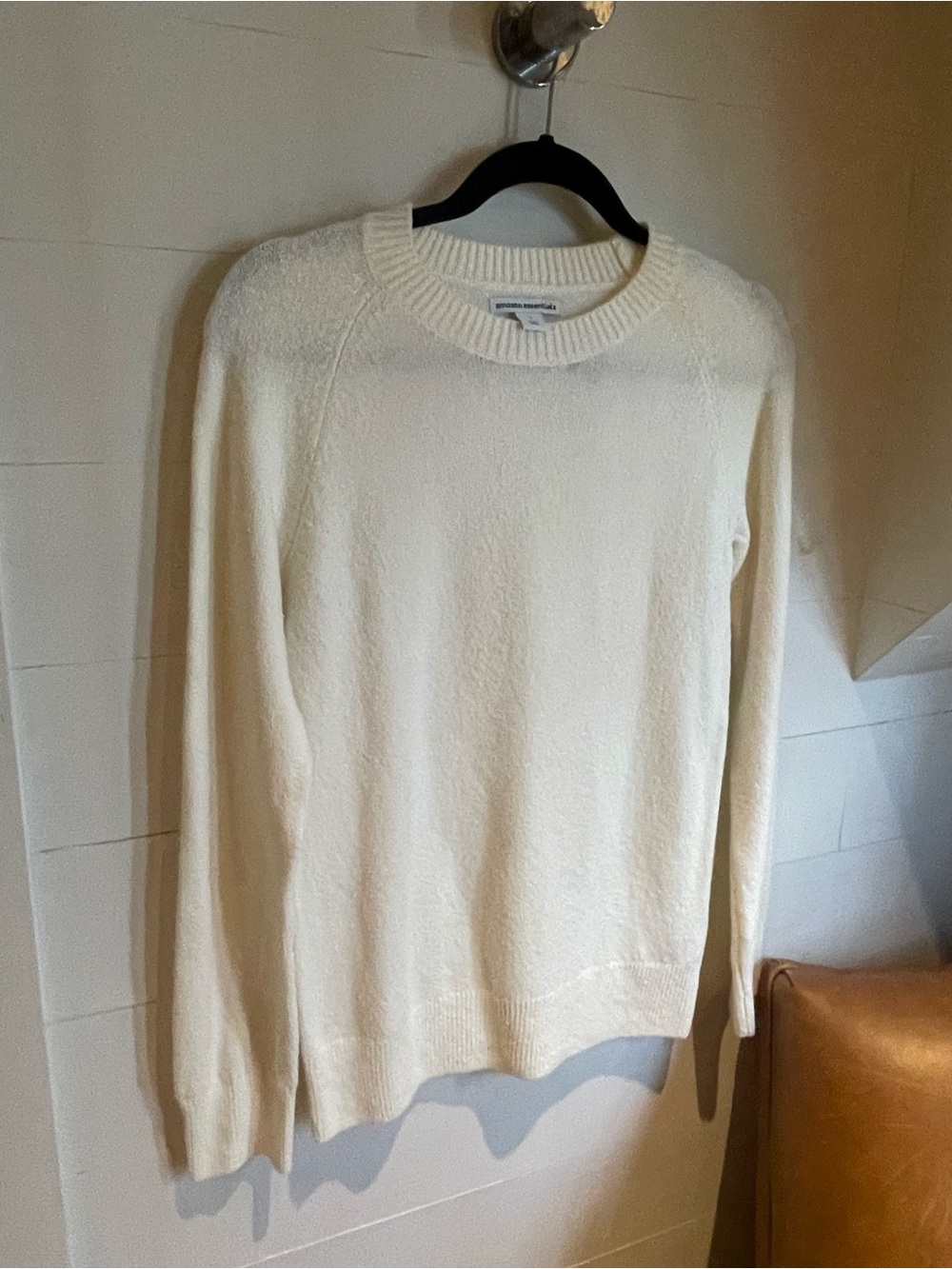 Amazon Essentials Cream Crewneck Sweater - Lightweight Knit